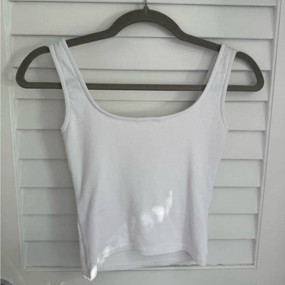 White Ribbed Tank Top - Picture 3 of 3